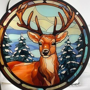 Suncatcher Acrylic Deer Buck Animal Wildlife Cabin Window Decor 6”